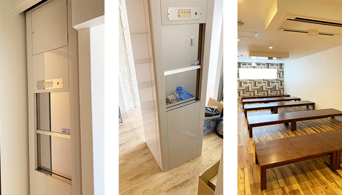 ダムウェーター（小荷物専用昇降機）を海鮮居酒屋に設置｜千葉県船橋市