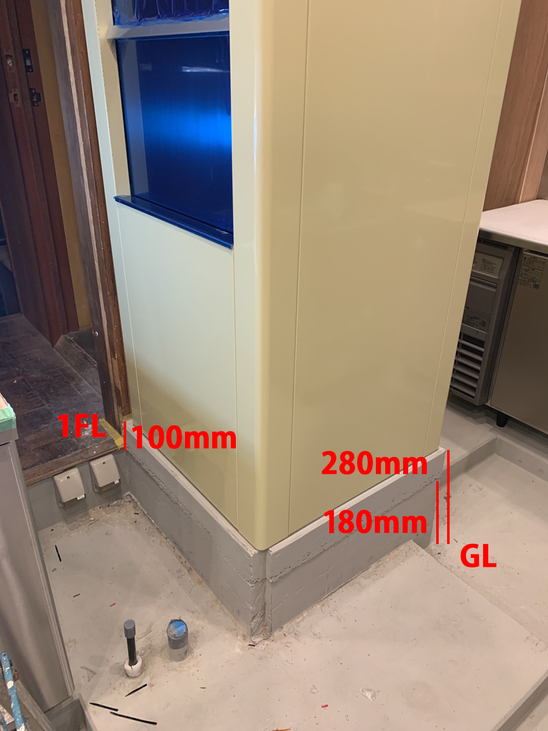 建物構造から土間基礎の高さを提案させていただきました